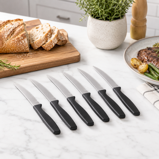FACA DE CHURRASCO VERSATIL C/6 PÇS
