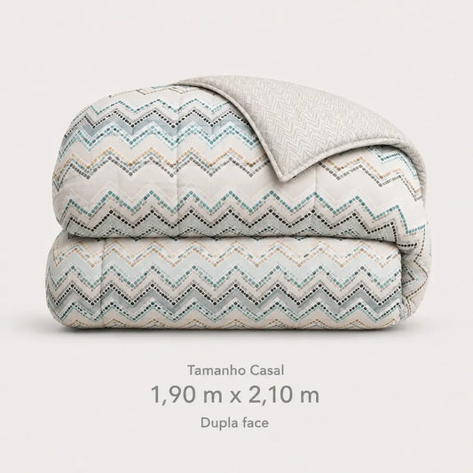 Edredom Casal Dupla Face 1,90x2,10m Microfibra Macio
