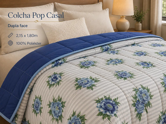 Colcha Pop Casal Dupla Face Paco Milano 2,15 X 1,80